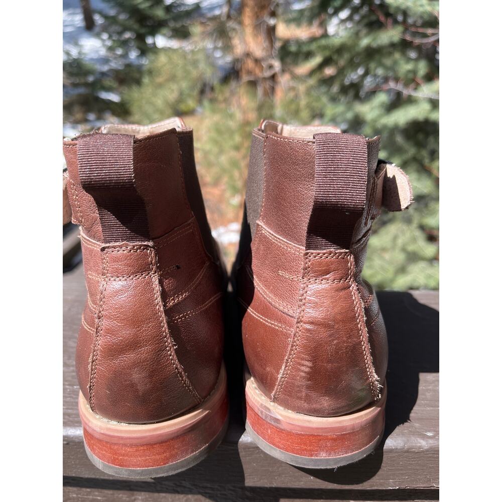 Florsheim Brown Ankle Leather Boots with Buckle Men’s Size 11 D 15104-200 - Picture 3 of 9